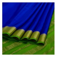 Kuberan Mysore Silk Blue Green Saree [कुबेरन् मैसूरु कौशेय नीलवर्ण हरितवर्ण शाटिका]